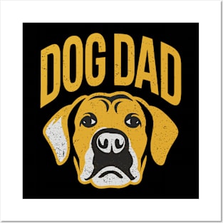 Funny Dog Dad Distressed Grunge Design Posters and Art